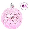 vidaXL 65-delige Kerstballenset roze/rood/wit