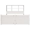 vidaXL Bed met boekenkast zonder matras grenenhout wit 160x200 cm