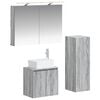 vidaXL Badkamermeubelset 4 st Grijs Sonoma Bewerkt hout en glas