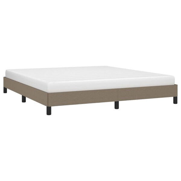 vidaXL Bedframe zonder matras stof taupe 160x200 cm