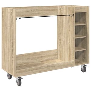 vidaXL Golfkast met wiel Effen Sonoma Eiken 120 x 45 x 98 cm