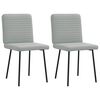 vidaXL Eetkamerstoelen 2 st fluweel lichtgrijs
