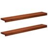 vidaXL Raamkozijnen 2 st Bruin 100 x 15 x 2 cm Massief beukenhout