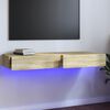 vidaXL Tv-meubel met LED-verlichting 120x35x15,5 cm sonoma eikenkleur