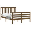 vidaXL Bedframe met hoofdbord massief hout honingbruin 140x190 cm