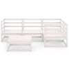 vidaXL 5-delige Loungeset massief grenenhout wit