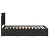 vidaXL Bedframe met lade met opslag Zwart 100 x 200 cm Ingenieurshout