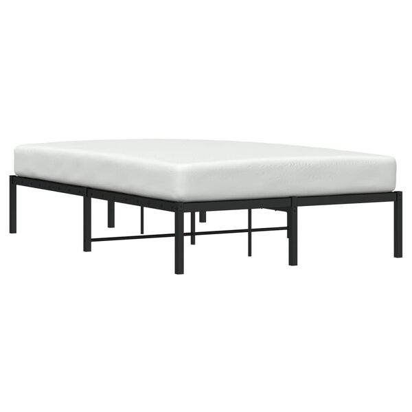 vidaXL Bedframe metaal zwart 120x190 cm