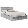 vidaXL Bedframe met plank Grijs Sonoma 140 x 200 cm Bewerkt hout