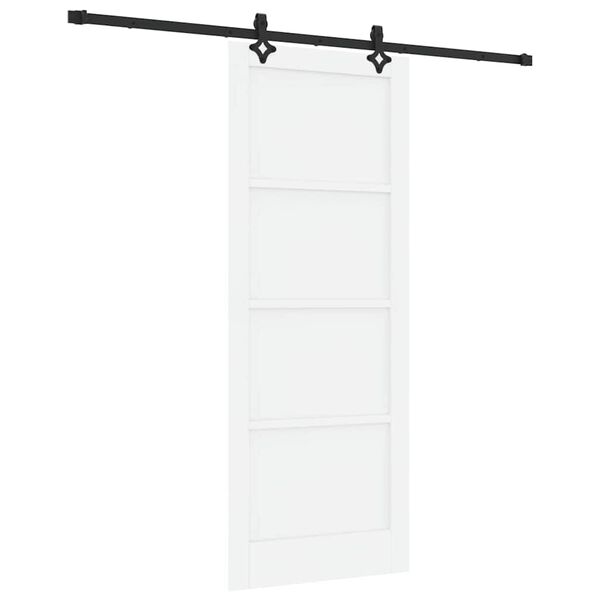 vidaXL Schuifdeur ORKDAL Wit 83 x 211 cm Massief grenenhout