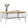 vidaXL Salontafel FLORO 99x55,5x45 cm massief grenenhout wit