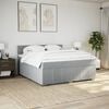 vidaXL Boxspring met matras stof lichtgrijs 180x200 cm