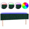vidaXL Hoofdbord LED 203x16x78/88 cm fluweel donkergroen