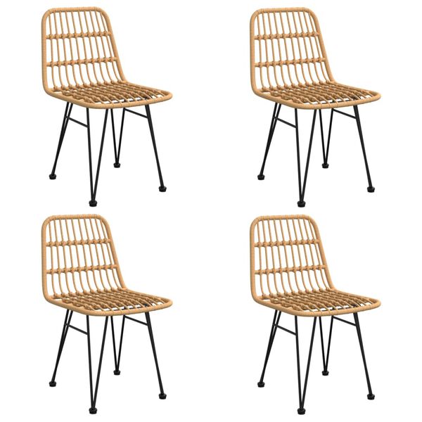 vidaXL 5-delige Tuinset poly rattan