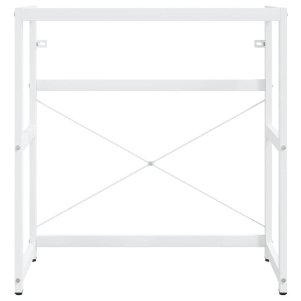 vidaXL Wastafelframe met inbouwwastafel ijzer wit