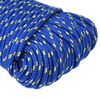 vidaXL Boottouw 4 mm 250 m polypropyleen blauw