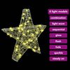 vidaXL 3D Ster met 50 LED Warmwit 55 x 53,5 x 10 cm Acryl