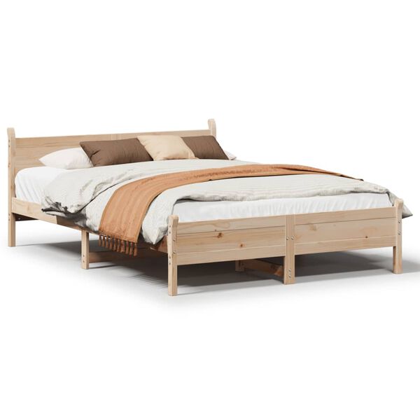 vidaXL Bedframe zonder matras massief grenenhout 120x190 cm