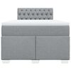 vidaXL Boxspring met matras stof lichtgrijs 120x190 cm