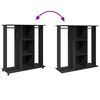 vidaXL Kledingkast met wielen 102x38x110 cm bewerkt hout zwart