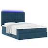 vidaXL Ottoman bed met matrassen en LED's 140x190cm fluweel