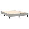 vidaXL Boxspring met matras en LED stof lichtgrijs 140x190 cm