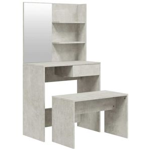 vidaXL Kaptafelset 74,5x40x141 cm betongrijs