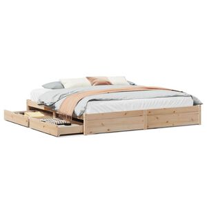 vidaXL Bedframe zonder matras massief grenenhout 200x200 cm