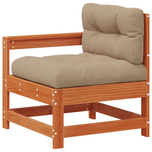 vidaXL Tuin loungeset 10 pcs Wasbruin Massief grenenhout