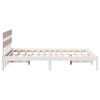 vidaXL Bedframe met hoofdeinde Wit 120 x 200 cm Massief grenenhout