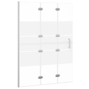 vidaXL Douchewand inklapbaar 100x140 cm ESG wit