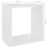 vidaXL Wandschappen kubus 2 st 26x15x26 cm wit