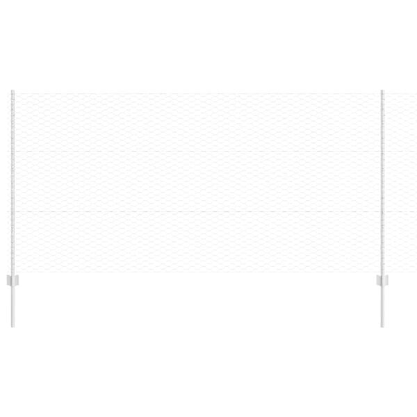 vidaXL Hek met Paal Zilver 1,2 x 10 m Staal