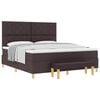 vidaXL Boxspring bed met hoofdeinde Donkerbruin 200 x 180 cm Stof