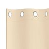 vidaXL Zwart-out Gordijnen met Ringen 2 pcs Cr&egrave;me 245 x 140 cm