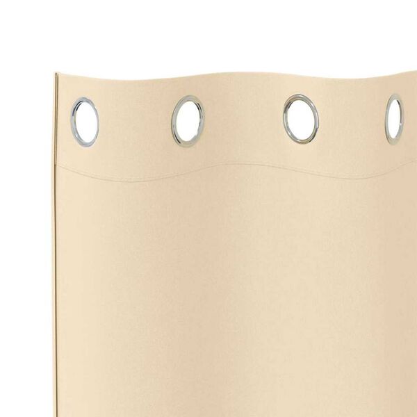 vidaXL Zwart-out Gordijnen met Ringen 2 pcs Cr&egrave;me 245 x 140 cm