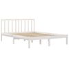 vidaXL Bedframe massief grenenhout wit 120x190 cm