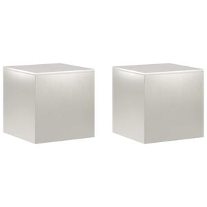 vidaXL Plantenstandaard 2 pcs zilver 40 x 40 x 40 cm Staal