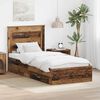 vidaXL Bedframe met lade met hoofdeinde met opslag Bewerkt hout