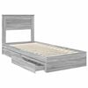 vidaXL Opslag bed met lade Grijs Sonoma 100 x 200 cm Bewerkt hout