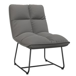 vidaXL Loungestoel met metalen frame fluweel lichtgrijs