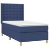vidaXL Boxspring met matras stof blauw 80x200 cm