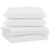 vidaXL Dekbed met kussen 3 st Wit Microfibre