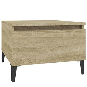 vidaXL Bijzettafel 50x46x35 cm bewerkt hout sonoma eikenkleurig