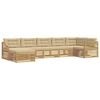 vidaXL Buiten bankenset 7 st Wit en Beige