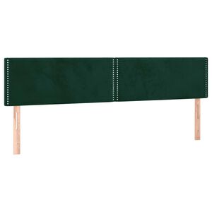 vidaXL Hoofdborden 180x5x78/88 cm fluweel donkergroen