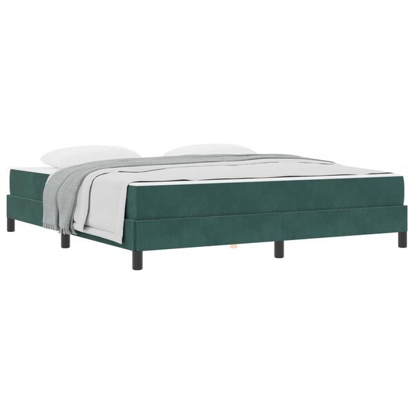 vidaXL Boxspringbed met matras Donkergroen 180 x 220 cm Stof