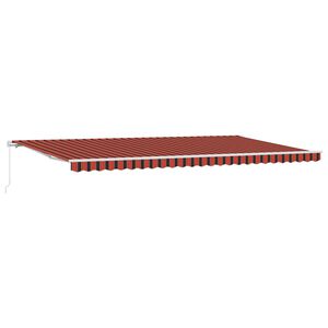 vidaXL Uitschuifbare luifel Oranje en Bruin 600 &times; 300 cm