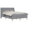 vidaXL Bedframe met matras Lichtgrijs 140 x 200 cm Polyester