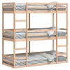 vidaXL Stapelbed 3-persoons massief grenenhout 75x190 cm
